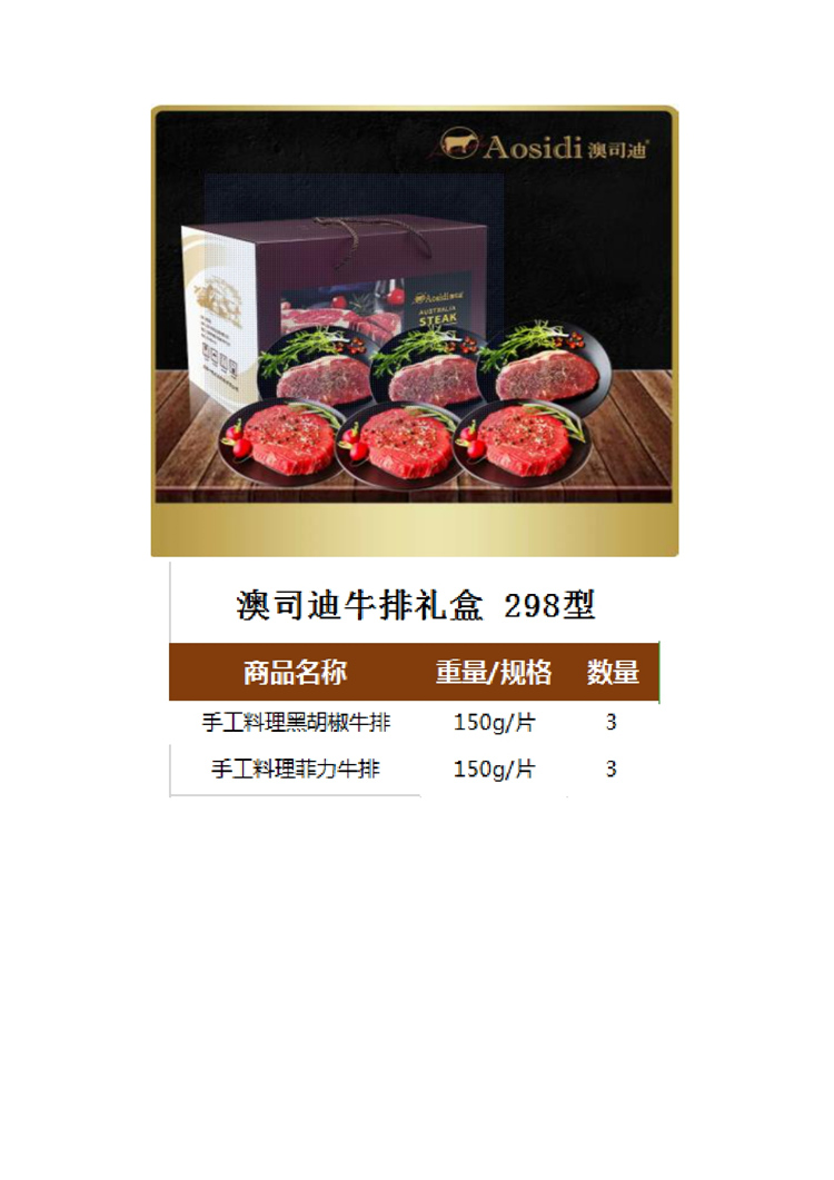 2022 澳司迪牛排禮盒 298 型